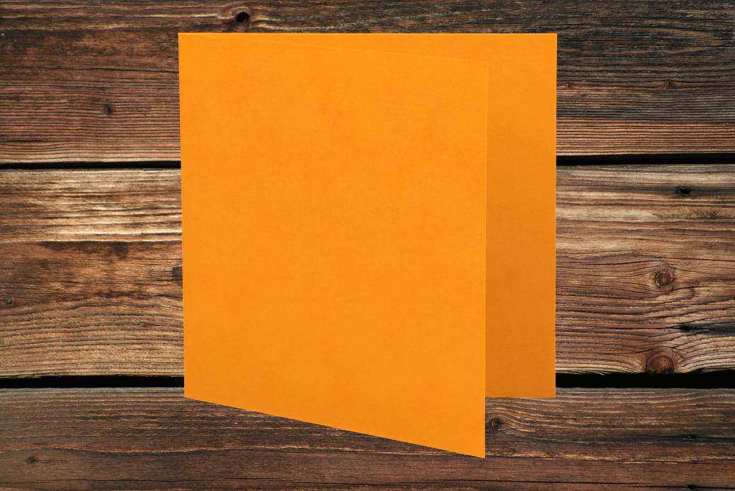 Klappkarten 110x110/220 mm Goldgelb 230 g/qm